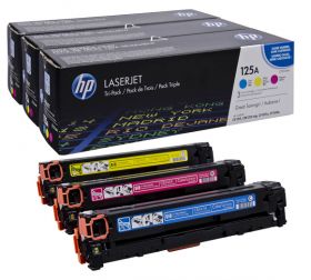 Набор картриджей для HP Color LaserJet CP1215, CP1518ni, CP1515n, CM1312, CP1518n (CF373AM №125A) (пурпурный, желтый, голубой)