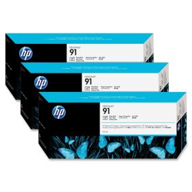 Картридж для HP DesignJet Z6100 (C9481A №91) (фото черный) (3 шт C9465A)