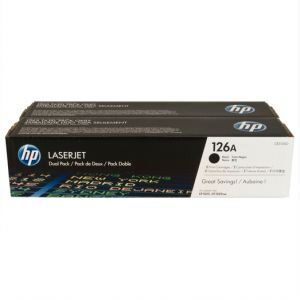 Тонер-картридж для HP Color LaserJet Pro CP1025, CP1025nw (CE310AD №126A) (черный) (2 шт)